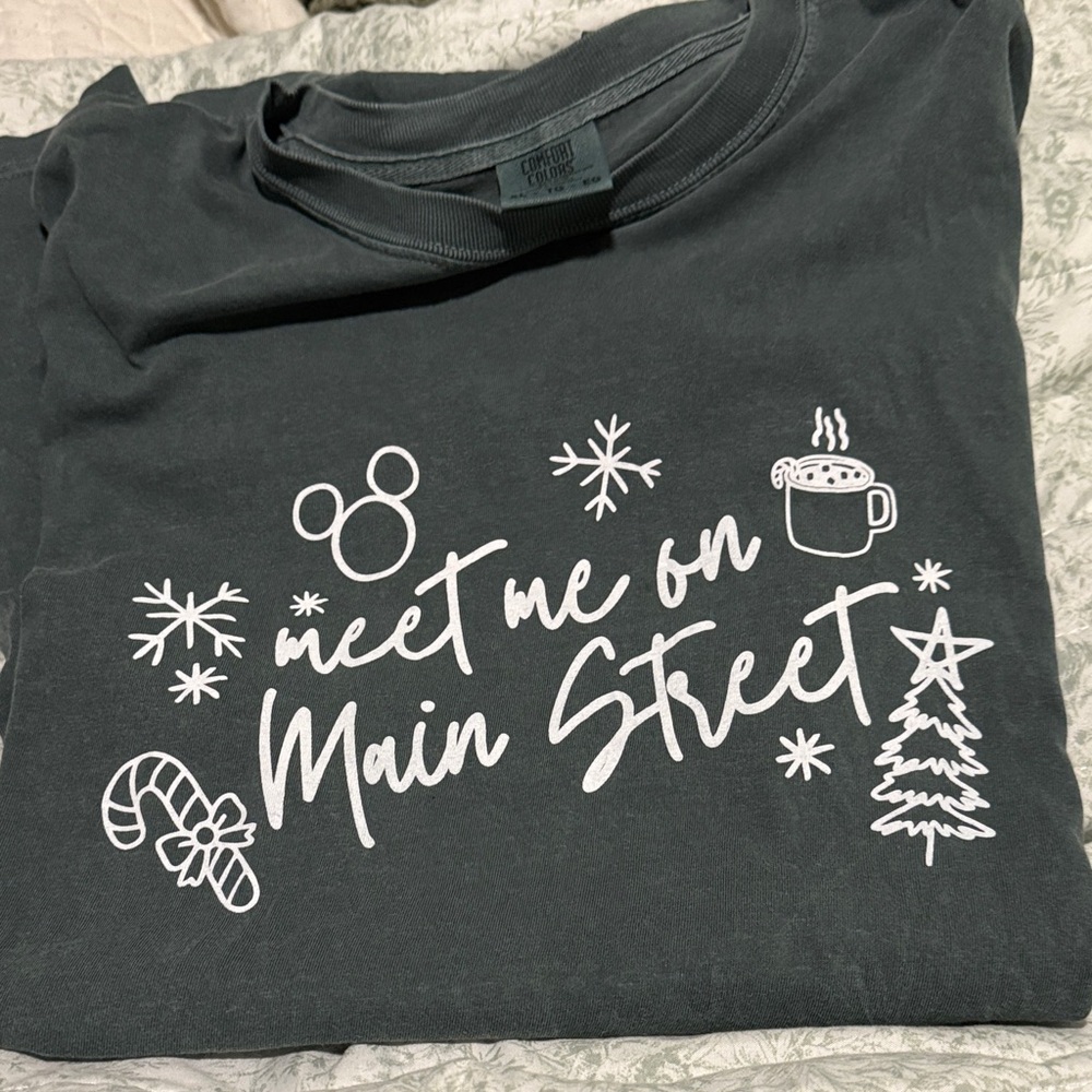 Forest green  Graphic Tee with White Print